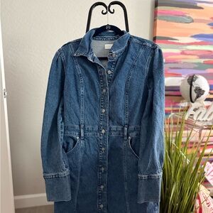 Denim Button-Up Dress